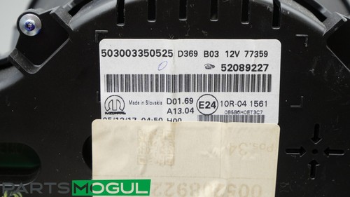 16-18 FIAT 500 Speedometer 4 Door X Model Lounge 887371 OEM - Picture 8 of 8