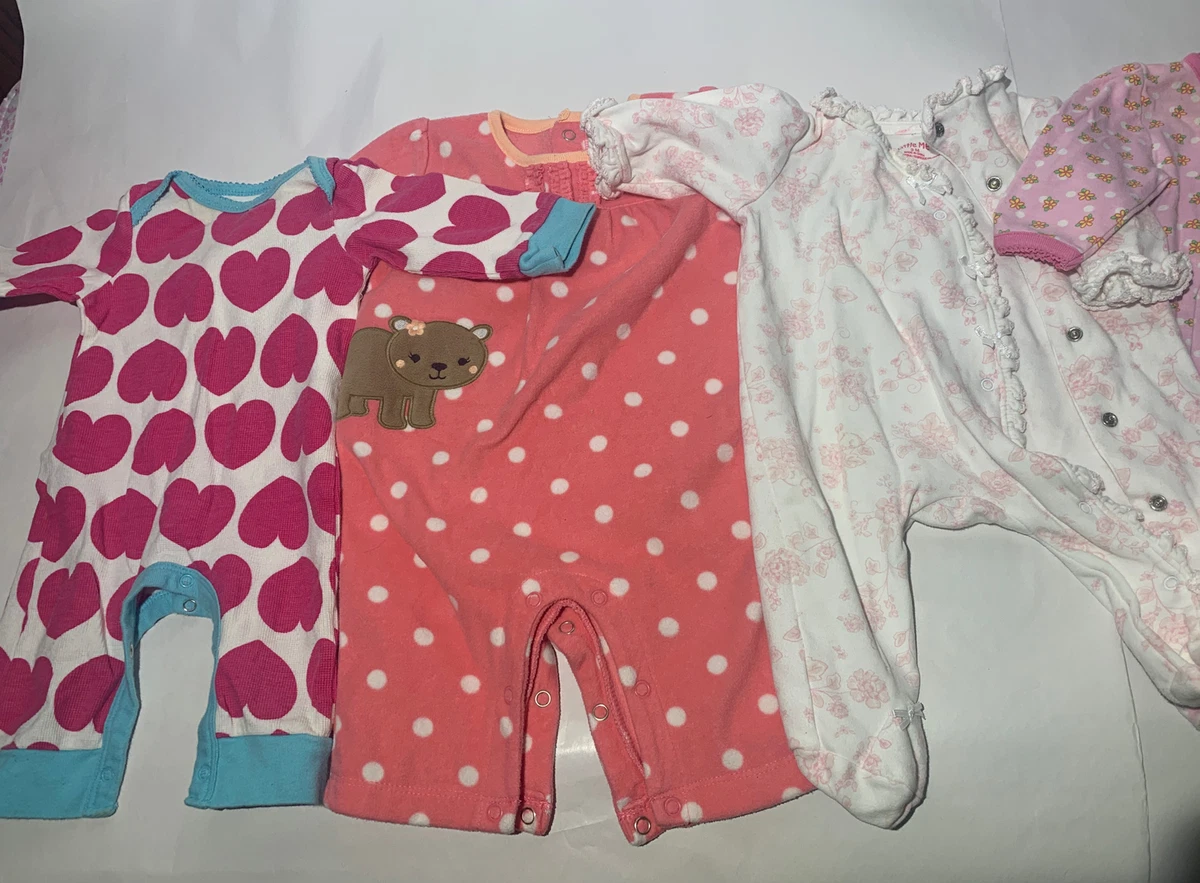 Lot de 5 pyjama bébé fille PJs taille 0 - 3 mois