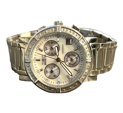 INVICTA Womens Wildflower Quartz Chrono Watch Silvertone 4718 Tritnite