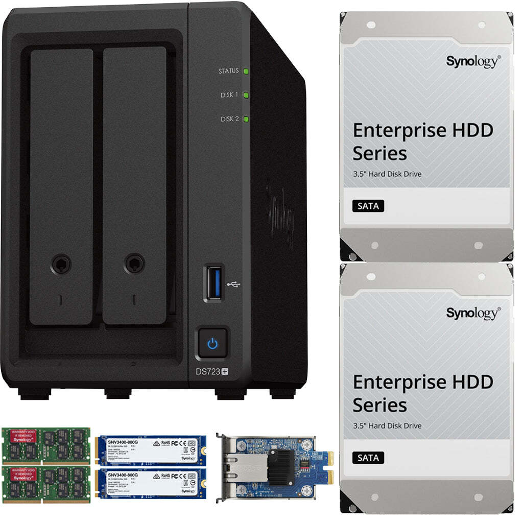 t*i様 【新品】Synology DS723+増量4GBメモリ 拡張10GbE Synology DS723+ 4GB RAM, 10GbE 1.6TB Cache, 8TB (2x4TB) of