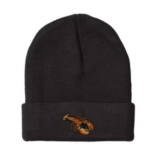 Beanies for Men Lobster C Embroidery Winter Hats Women Acrylic Skull Cap 1 Size