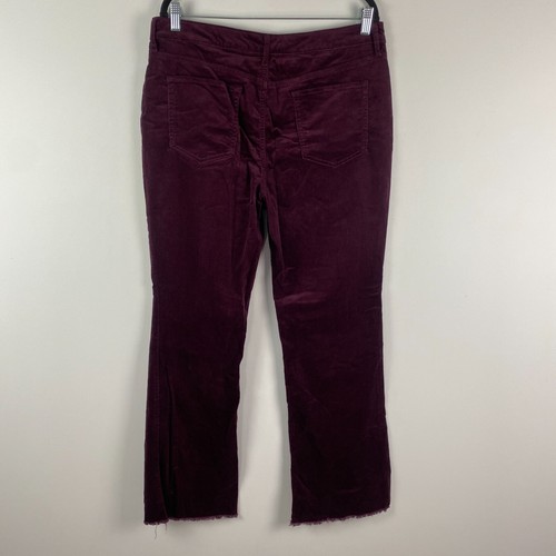 LOGO Lori Goldstein Bootcut Stretch Corduroy Pants Size 16 Raw Hem Zinfandel - Picture 5 of 12