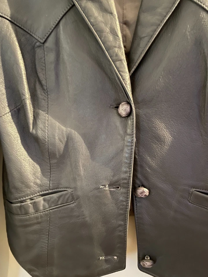 Vintage Trego's Westernware Buttersoft  Black Leather Cowboy Jacket 9/10 women - Image 3 of 4