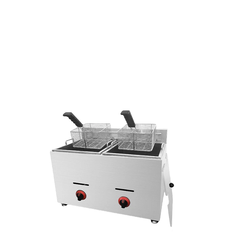 ✅20L+20L Friteuse Edelstahl Profi Küche Kaltzonen Elektrische Fritteuse Frittöse - Bild 2 von 4