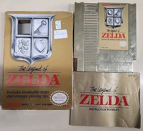 Legend of Zelda (Nintendo NES, 1987) Near CIB, Spiel, Anleitung und Box