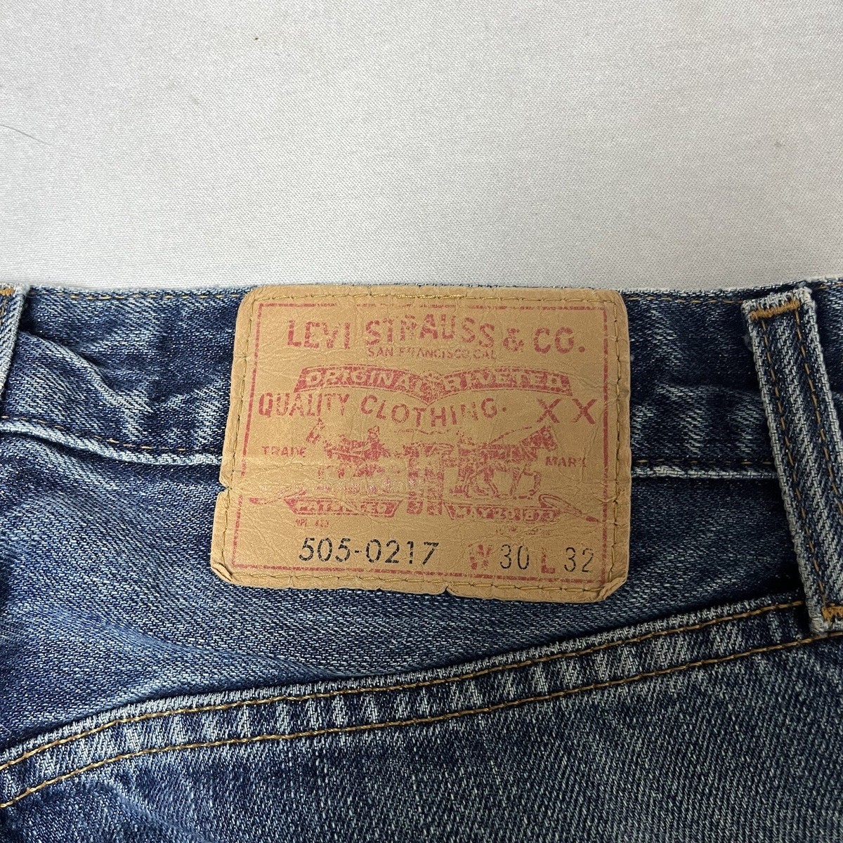 Vintage Levi's 505 0217 Big E Selvedge 1967 LVC Denim Jeans