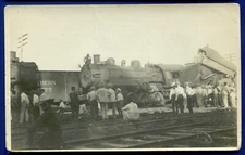 Southern Railway Railroad Train Wreck Real Photo Postcard