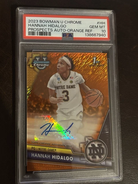 2023-24 Bowman University Chrome - Chrome Prospect Autographs Hannah Hidalgo...