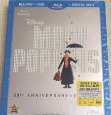 Disney Mary Poppins 50th Anniversary Blu-ray DVD Digital Copy Restored