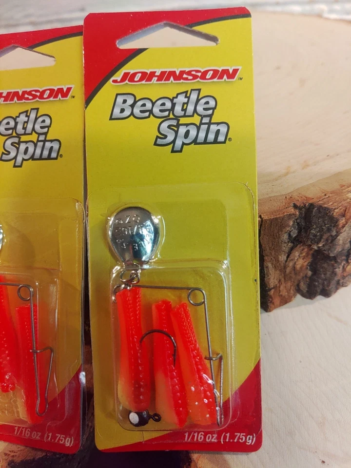 Combo de plantilla giratoria Johnson Beetle 1/16 OZ amarillo y naranja paquete de 2  Foto 2 de 4