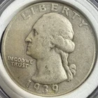 New Listing1939 P Washington Quarter Silver Good
