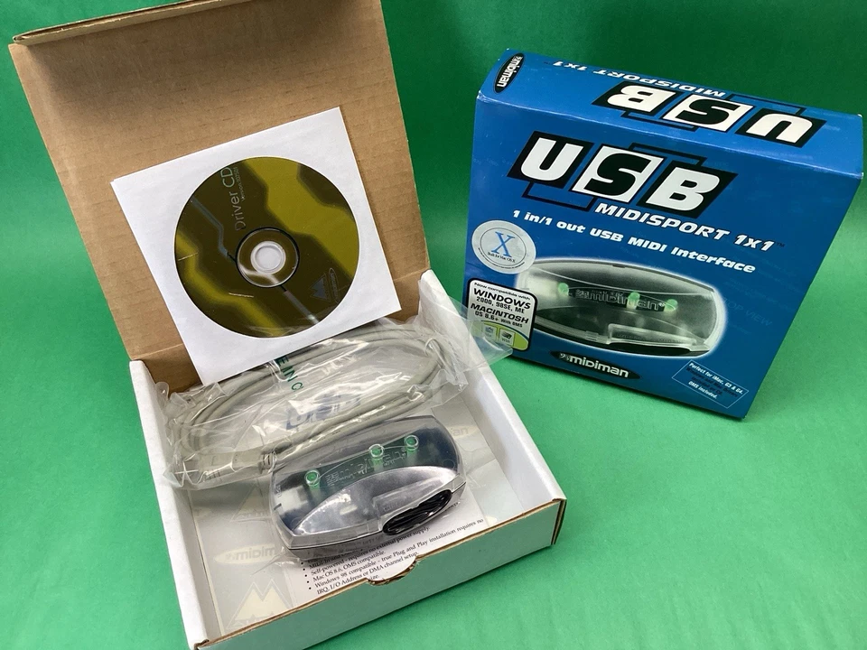 Midiman USB MIDISPORT 1x1 USB MIDI Interface For Windows & Mac OS X - NEW IN BOX - Image 2 of 4