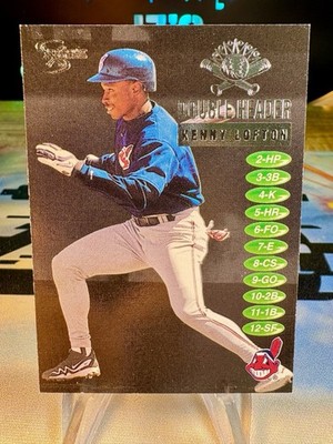 1998 Kenny Lofton SkyBox Dugout Axcess Double Header #10DH Cleveland Indians