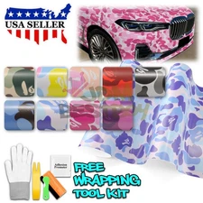Camouflage Ape Vinyl Wrap Sticker Sheet Film DIY Decal Bubble Free Air Release