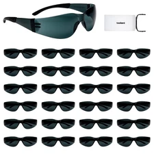 24 Pack Tinted Safety Glasses with ANSI Z87.1 / UV 400 Standard, Universal Im...