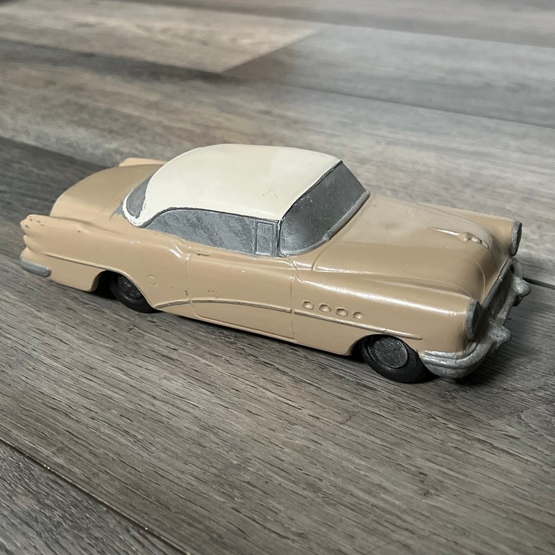 Vintage Banthrico 1950s Buick Roadmaster Car Bank Promo Tan White Chicago USA
