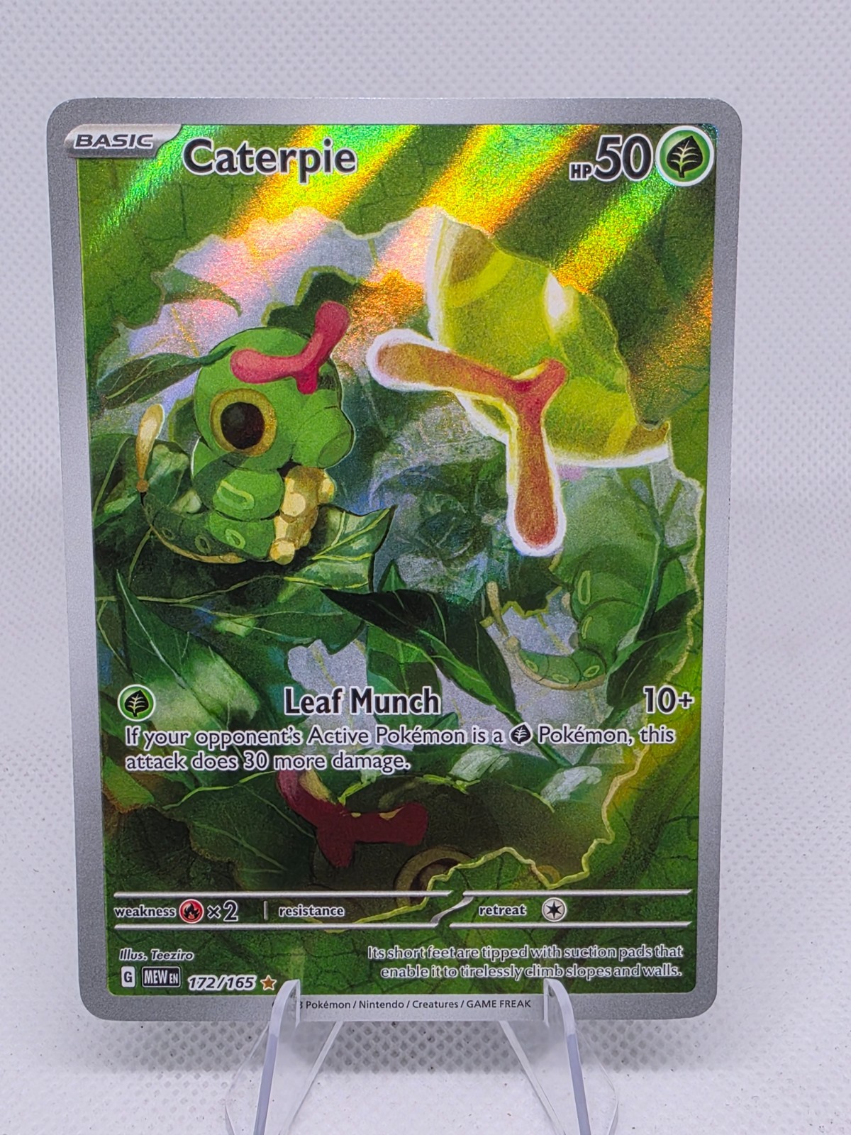 Pokemon - Caterpie 172/165 SV 151 Full Art Illustration Rare HOLO English