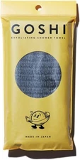 GOSHI Exfoliating Shower Towel - Rip-Resistant Washcloth for Grey 