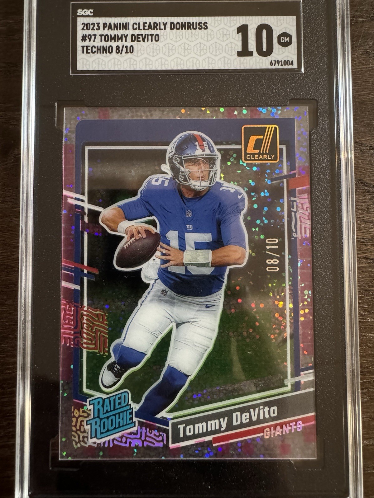 2023 Panini Clearly Donruss Tommy DeVito #97 Techno 08/10