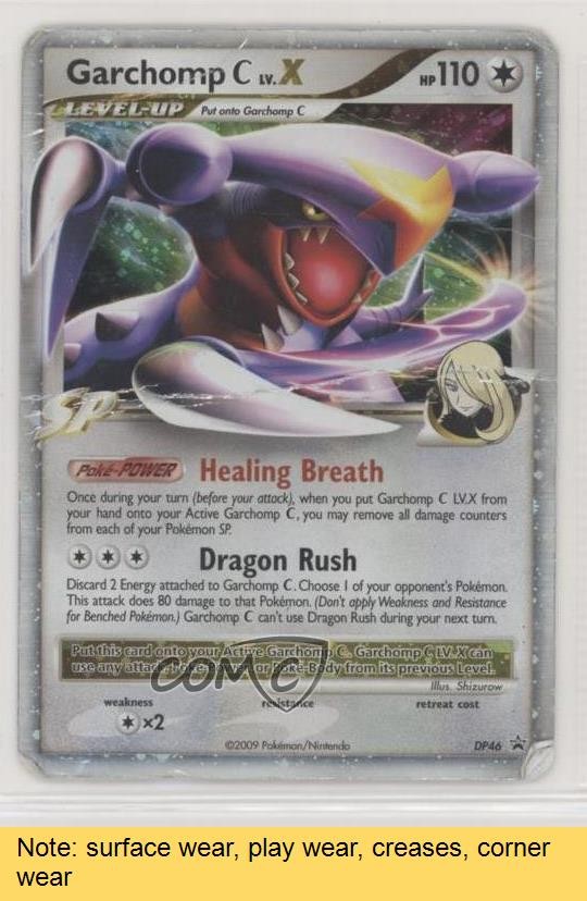 Garchomp C LV X Pokémon Diamond & Pearl Black Star Promo #DP46 2007 READ 2f4