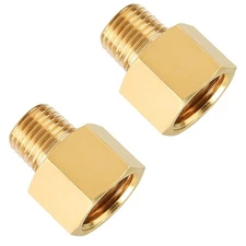 3/8 Inch Female to 1/4 Male Reducer, NPT Brass Pipe Fittings Adapters, 1/4" Male