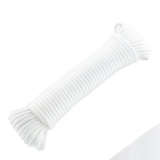 550 Paracord Nylon Rope 50ft - 600lb Breaking Strength - 7-Strand White Parac...