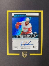 2023-24 Upper Deck Credentials Debut Ticket Access Auto /35 Simon Edvinsson FCCZ