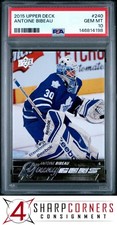 2015 UPPER DECK #240 ANTOINE BIBEAU RC YOUNG GUNS PSA 10