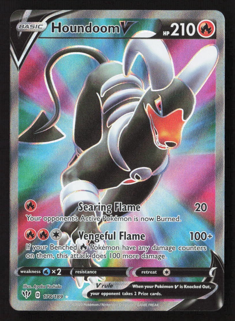 Houndoom V (Full Art) Ultra Rare SWSH03: Darkness Ablaze 178/189 NM