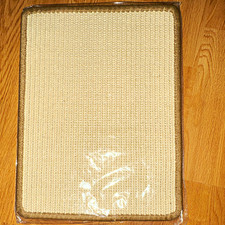 Anti-slip Felt Area Rug Beigebrown Solid Rectangle Flat Weave 16 X 12 In