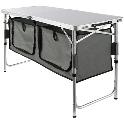 Uimoso Camping Kitchen Table Folding Portable Cook Station 3 Adjustable Heights