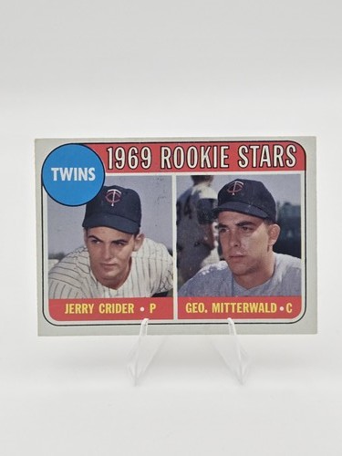 Twins 1969 Rookie Stars: Jerry Crider / Geo. Mitterwald [White] #491 1969 Topps card