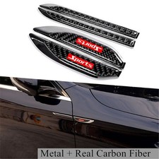 2pcs Carbon Fiber Car Side Fender Vent Air Wing Cover Exterior Trim Accessories