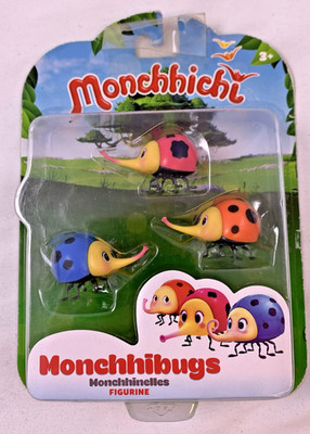 Silverlit Monchhichi Monchhibugs Set of 3 Monchhinelles Figures Sekiguchi Kiki