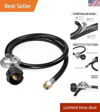 Versatile 3.5 Feet Propane Regulator for Gas Grills & Fire Pits - Solid Brass