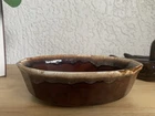 McCoy Pottery Oven Proof Baking Casserole Dish EUC Brown Drip Glaze Vintage USA