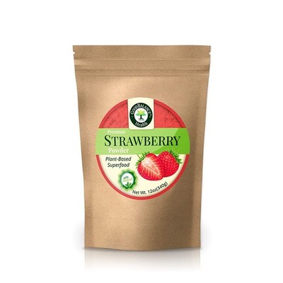 Good Balance Premium 100% Natural Strawberry Fruit Powder, 12oz Resealable Bag,