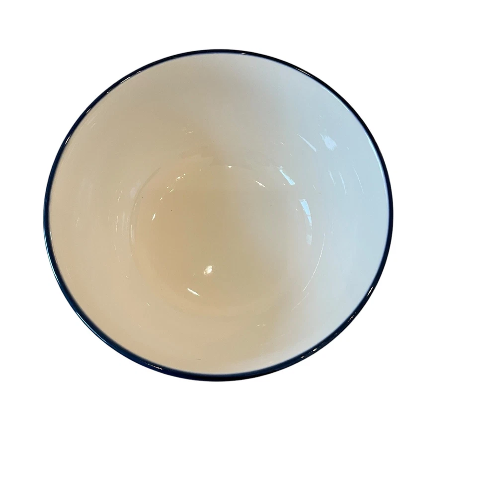 Ensaladeras de porcelana de jardín inglés Godinger de 6 pulgadas florales azules y blancas de 4 piezas Foto 3 de 4