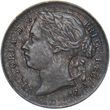 1885 Third Farthing - Victoria British Bronze Coin - Very Nice