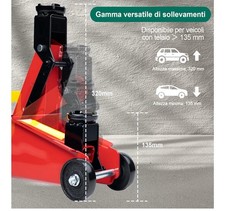 CRICK DA CORSA IN ACCIAO CON POMPA DI SOLLEVAMENTO RAPIDO A PISTONE IDRAULICO
