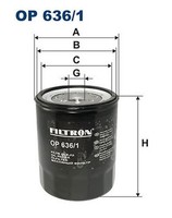 Filtron OP 636/1 ÖLfilter FüR Isuzu, Mitsubishi, Opel, Vauxhall