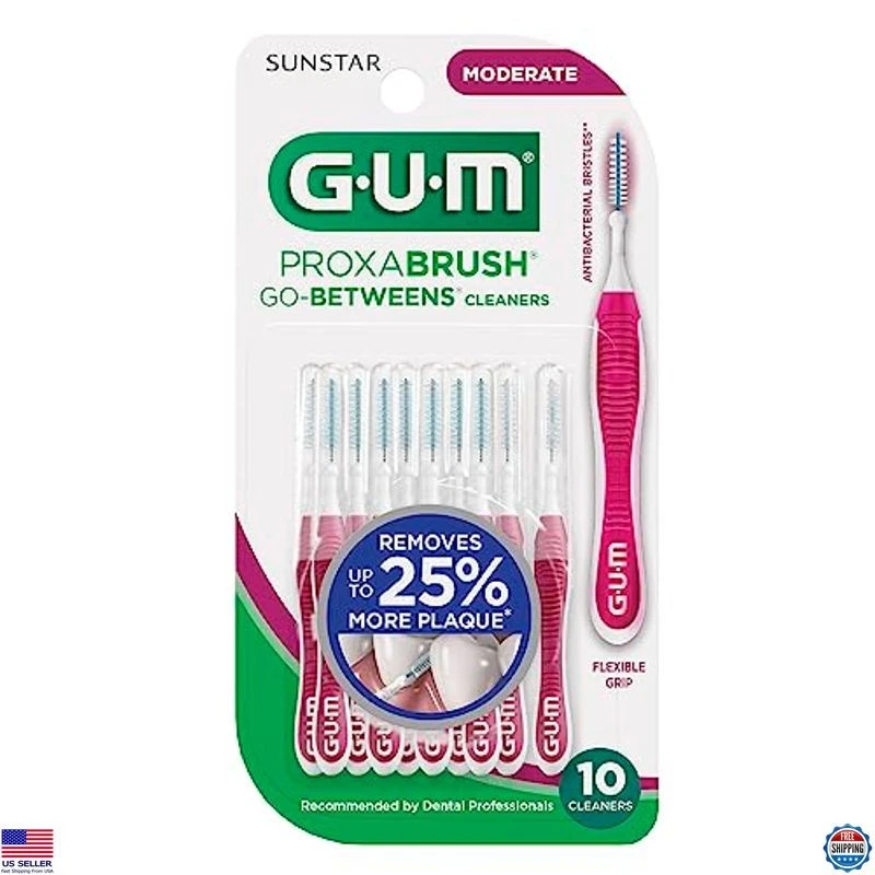 GUM Proxabrush Go-Betweens Moderate Soft Interdental Brushes - 10 Count (4 Pack) - Image 2 of 4