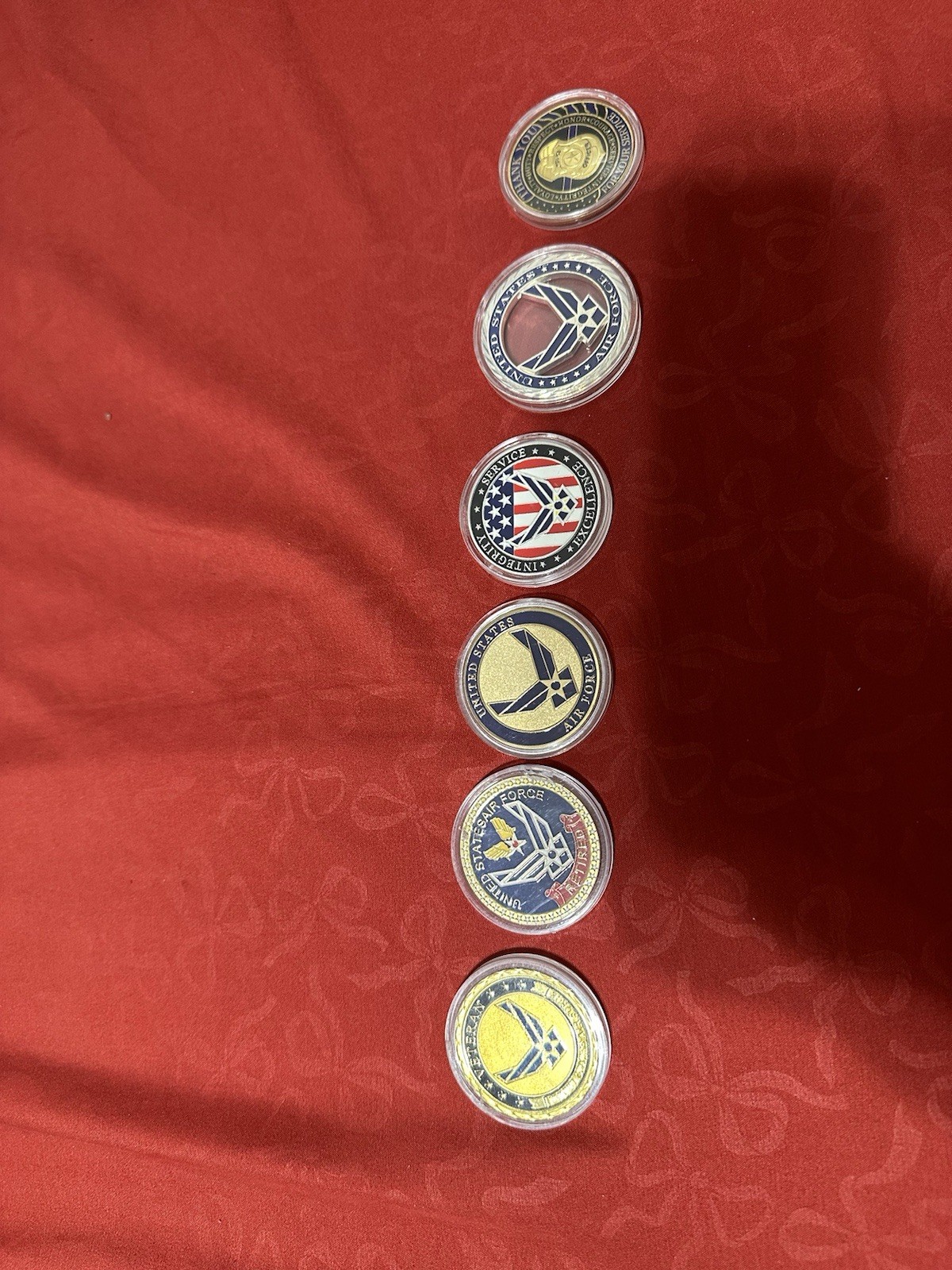 Original Military Challenge Coins Lot United States Air Force Intelligence Serv…-image