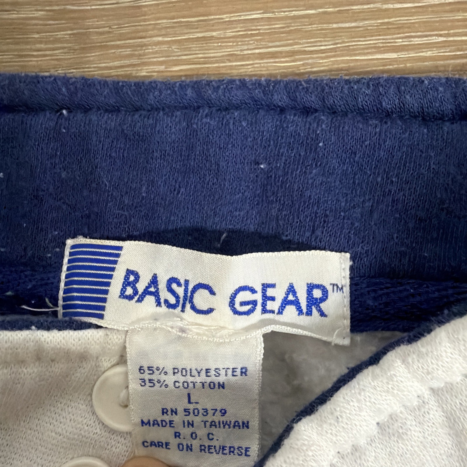 Vintage Basic Gear Pullover Button Sweatshirt L - image 4