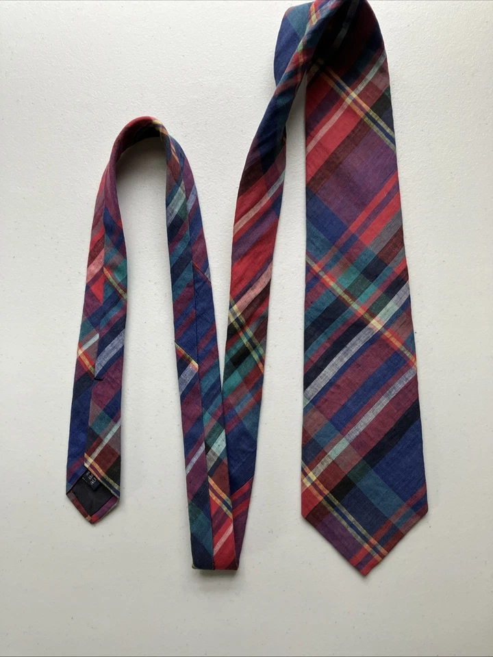 Corbata Rogers Hombre’s Store Vintage Todo Algodón Brillante Multicolor 3.25 Ancho Foto 4 de 4