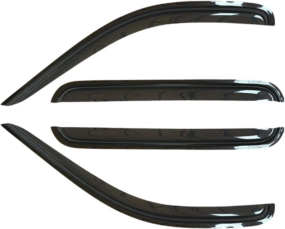 Shatterproof Window Visor Deflector - Dark Smoke 4pc for 2002-2007 Jeep Liberty Foto 4 de 4