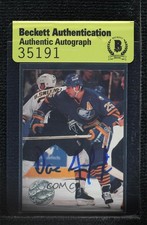BAS 1991-92 Pro Set Platinum Dave Andreychuk #8 Authentic Auto HOF 3c7