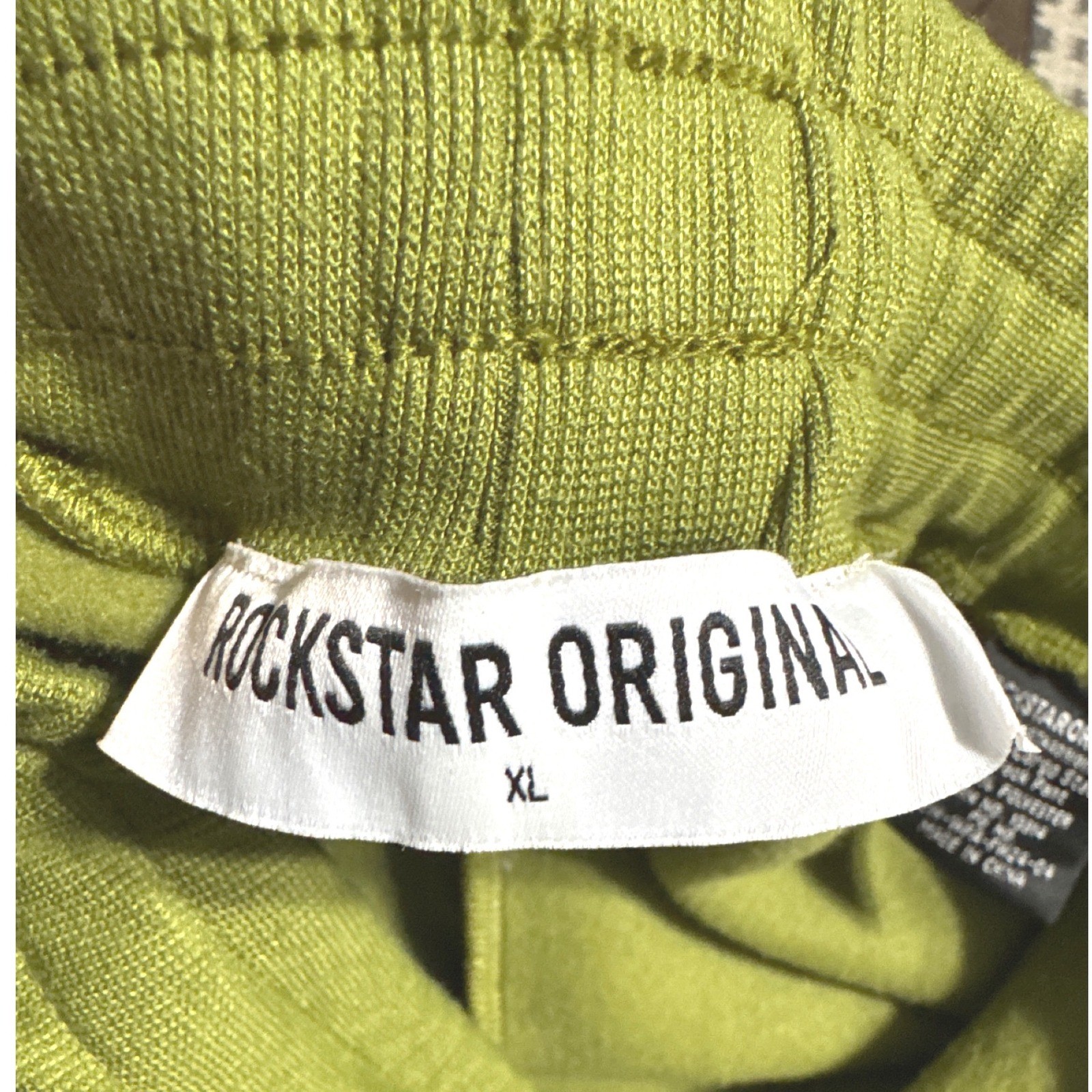 Rockstar Original Dist Womens XL Green Paint Splatter Stacked Cargo Sweatpants image 10
