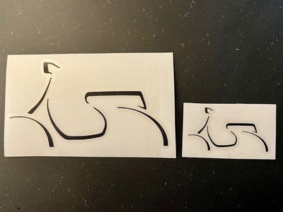 Aufkleber Motorroller, 2er Set