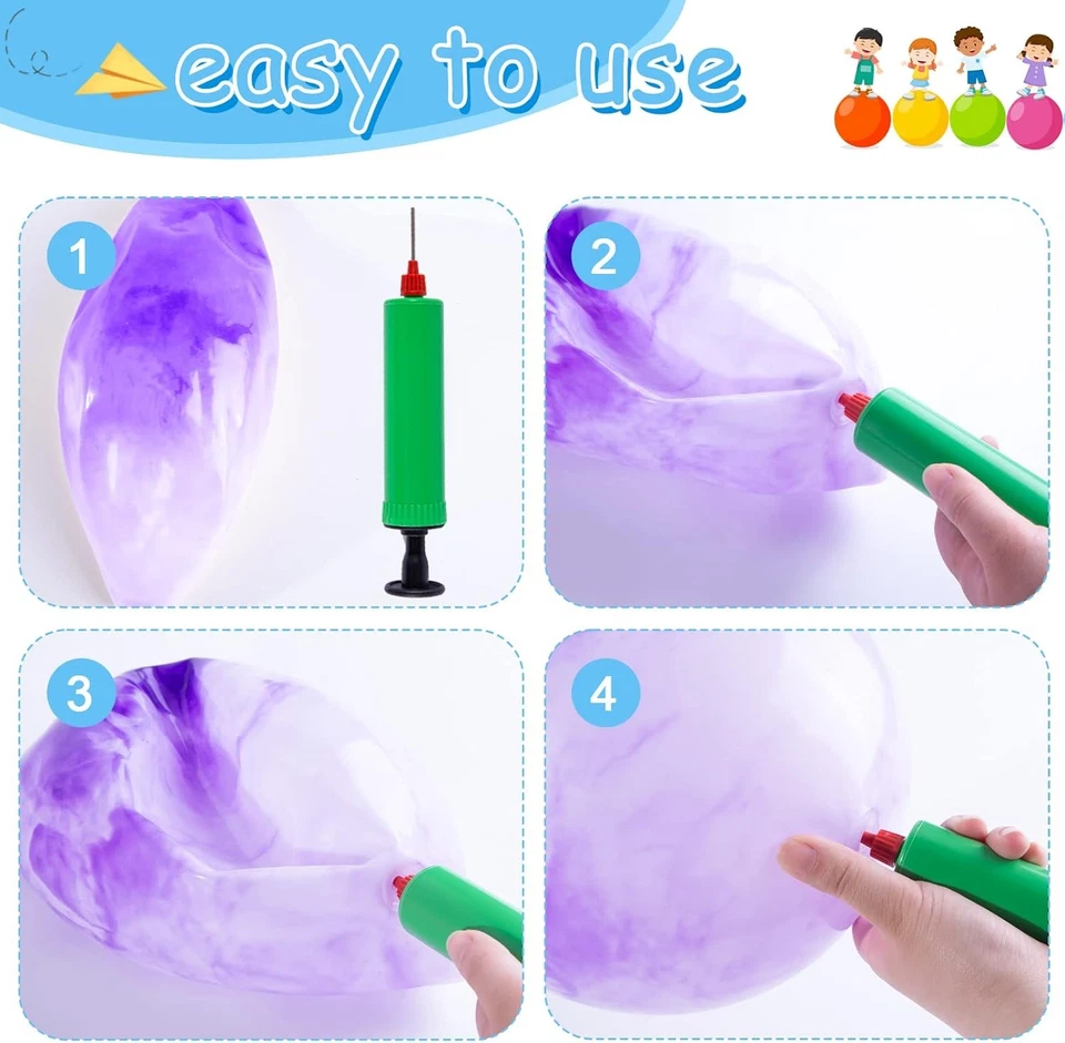 3 nutrias 6 piezas bolas de patio de recreo, grandes, azules, púrpura, verde, rojo, naranja, rosa  Foto 3 de 4